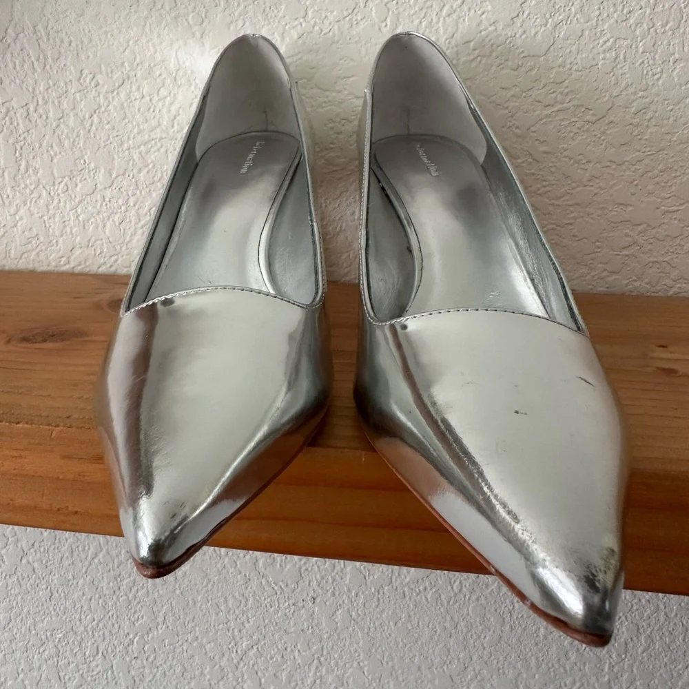 Reformation Milano Pumps In Silver Size 8 - Picture 7 of 11